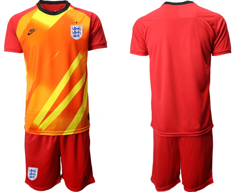 Men 2021 European Cup England red goalkeeper Soccer Jersey1